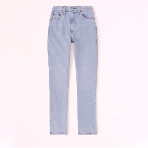 A&F Curve Love Ultra High Rise 90s Slim Straight Jean - Picture 1 of 4